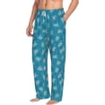 thumbnail image 2 of Uemuo Sea Turtle Pattern Men's Wide Leg Palazzo Lounge Pants with Pockets Light Weight Loose Comfy Casual Pajama Pants-Large, 2 of 9
