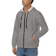 thumbnail image 3 of Naloa Houndstooth Black And White Men’s Hoodies, Zip up Hoodie, Sweatshirts,Hoodies for Men Sizes S-3XL-Large, 3 of 5