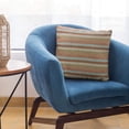 thumbnail image 6 of Plutus 16" x 16" Tracks Stripe Luxury Throw Pillow in Brown, 6 of 9