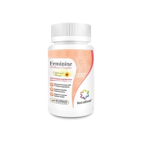 NutraBlast Feminine Balance Complex Vaginal Detox & Cleanse Probiotics 60 Capsules