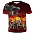 thumbnail image 1 of Dinosaur Cartoon 2022 Summer T Shirts Children's Clothing Boys Girls Short Sleeve T-shirts Kids 3D Jurassic Park TShirts Clothes10T Gong Bohan LED, 1 of 2