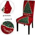 thumbnail image 5 of Christmas Chair Covers Set of 6 Dining Seat Covers Merry Christmas Tree Living Room Chair Covers for Christmas Living Room Decoration, 5 of 6