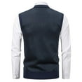 thumbnail image 4 of Dxzfnsa Mens V-Neck Knitted Sweater Sleeveless Pullover Knitwear Vest Solid Plain Loose Fit All Match Sweater Tops Vest for Men L-2XL, 4 of 9