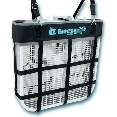 Southwestern Equine EZ Breezy Box Fan Holder  Horse Stall Classic Fan Bag  Stable Supplies  Horse Fan (Black)