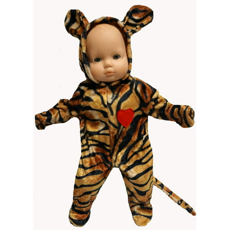Tiger Halloween Costume fits Baby Doll And 14 Inch Cabbage Patch Kid