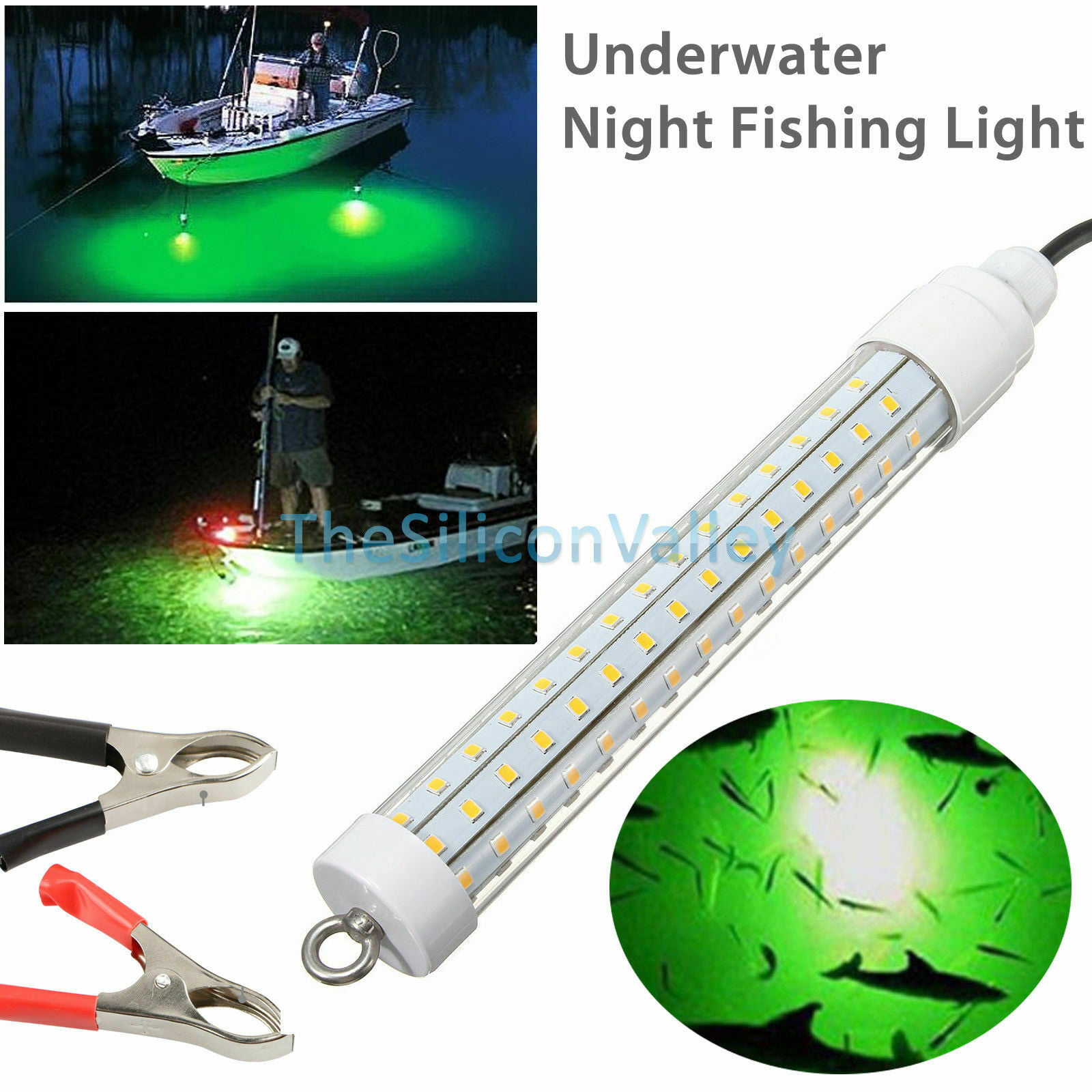12V Led Waterproof Submersible Underwater Night Fishing Light 108Pcs Shad Squid