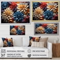 thumbnail image 4 of Designart "Dahlia landscape Vibrant Composition II" Floral Floater Framed Wall Decor, 4 of 7