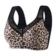 thumbnail image 1 of Brasieres de Mujer Sujetador con Aros y Estampado Animal, Cierre Frontal, Tirantes Ajustables, Cobertura Total, Comodidad, Soporte sin Aros, Talla Grande Grande, 1 of 7