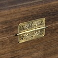 thumbnail image 6 of 4 PCs Embossed Brass Hinges - Decorative Flap Hinges with Flower Patterns for Wooden Chest Trunck Cabinet Cupboard, Plate Length 2.6" (65 mm), 6 of 7