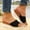 Black, variant on Women's Mid-Heel Summer Slide Slippers Comfortable Wedge Sandals for Casual Beach Outings Fashionable Open Toe Platform Shoes(Red, 7)