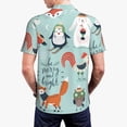 thumbnail image 4 of Balery Christmas Winter Animals Printed Men’s Short Sleeve Polo Shirt, Midweight Men's Shirt,Golf Polo shirts -Medium, 4 of 9