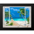thumbnail image 2 of Dellal, Remy 24x19 Black Modern Framed Museum Art Print Titled - Plage tropicale, 2 of 5