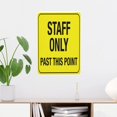 thumbnail image 5 of Staff Only Past This Point Bright Yellow Tin Sign Warning Metal Sign Vintage Sign Wall Decor for Home Farm Bar Coffee Shop Club Decoration 8x12 Inch, 5 of 7