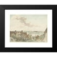 thumbnail image 2 of Hendrik Hoogers 18x14 Black Modern Framed Museum Art Print Titled - Face in Nijmegen with a Spring Over the River (1785), 2 of 5