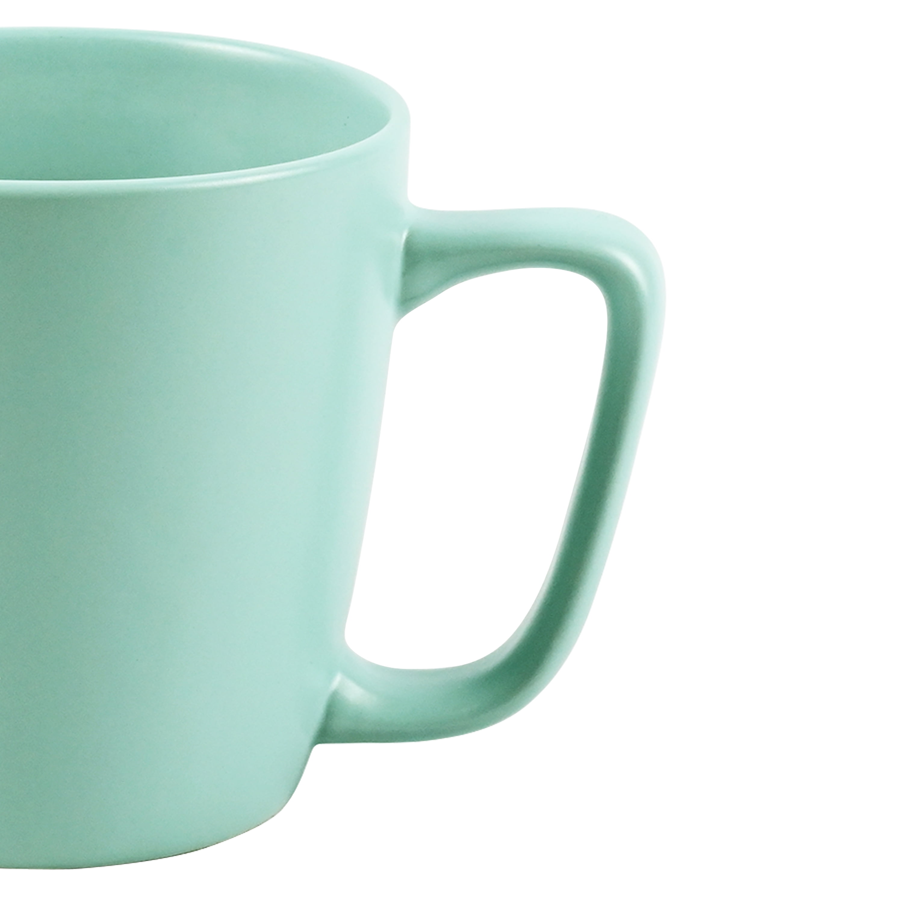 (4 pack) Mainstays 14 oz Solid-Colored Stoneware Mug, Mint