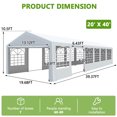 thumbnail image 3 of Gartooo 20'x40' Heavy Duty Party Tent, Outdoor Wedding Tent with Removable Sidewalls, Event Gazebo Shelters Canopy for Party, 3 of 8