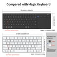 thumbnail image 4 of CZUR Rechargeable Bluetooth Keyboard with Touchpad, Portable Computer Keyboard with Trackpad, Wireless Ultra Slim Keyboard for PC/Laptop/Tablet/Phone/Smart TV, 4 of 8