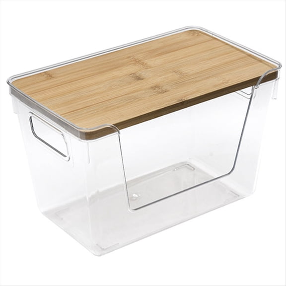 Extra Large Trash Bag Holders with Bamboo Tops and Handles, Laundry Room Organization Storage for Home, Kitchen