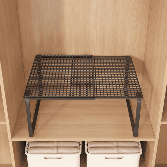 Expandable Closet Organizer Rack for Efficient Space Management in Wardrobes