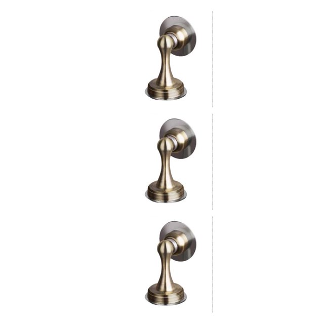 Speravity Tope de puerta sin clavos, a prueba de viento, soporte antioxidante, herrajes para muebles montados en la pared sin perforación, inodoro, bronce Type1 NO1 Speravity CBP491326