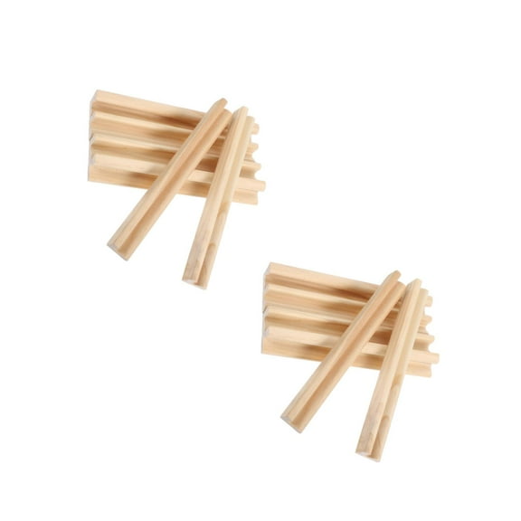 Masteelf 12 pcs Wooden Holder Tray with English Letter Base for Mexican Train and Other Games, Card Organizer and Craft Use