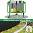 thumbnail image 3 of LHX 8FT 14FT 16FT Trampoline with Enclosure Net, Outdoor Trampolines for Kids Adults, Backyard Trampoline with Basketball Hoop, Ladder, Stakes, Lights, Sprinklers, Socks, Heavy Duty, 800 LBS Loading, 3 of 9