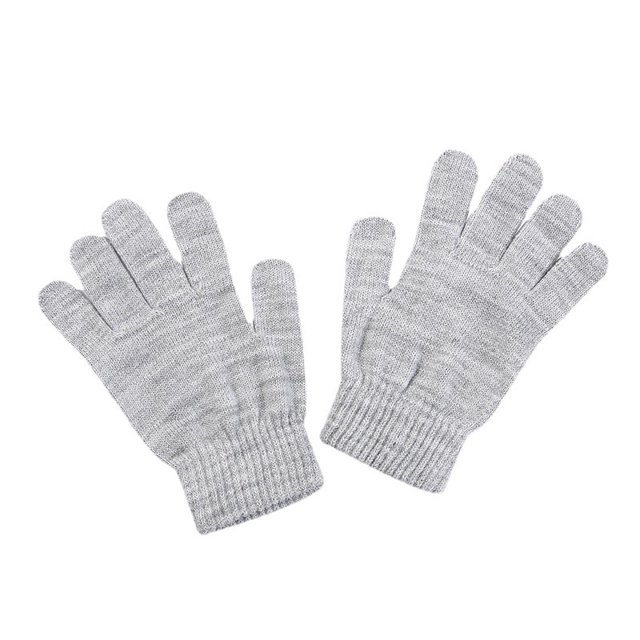 2 pares de accesorios guantes para niños guantes mágicos de punto para niñas/niños colores sólidos-guantes mágicos de punto elásticos cálidos de invierno para niños