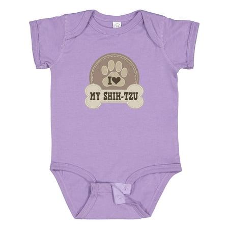 

Inktastic I Love My Shih Tzu Dog Boys or Girls Baby Bodysuit
