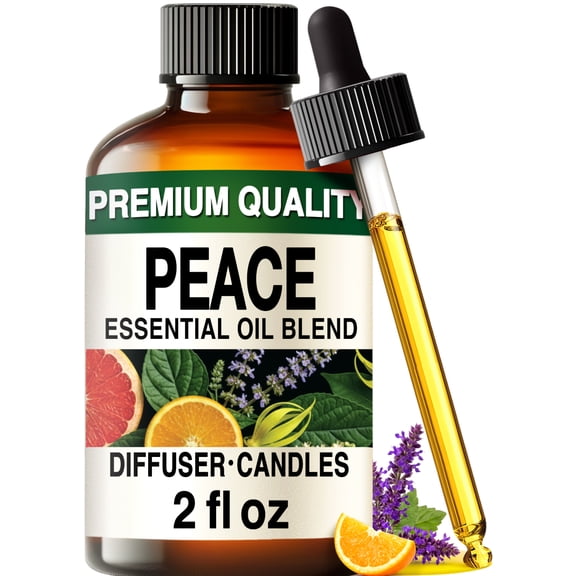 Peace Essential Oil Blend 2 Fl Oz - Sweet Orange, Patchouli, Grapefruit, Ylang Ylang & Frankincense Oil for evening relaxation rituals - Diffuser, Aromatherapy, Meditation & Massage