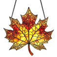 thumbnail image 2 of YardChic Autumn Maple Acrylic Sunlight Catcher, Stained Glass Inspired Maple Leaf Hanging Pendant, Fall Mini Tree Ornaments for Balcony, Courtyard, Thanksgiving Festival Decor and Housewarming Gift, 2 of 4