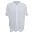 thumbnail image 5 of Men's Summer Solid Color Lapel Hollow Breathable Short Sleeve Knit Shirt, 5 of 5
