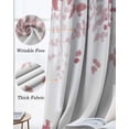 thumbnail image 6 of Pink Leaves Black Out Curtains 54 Inch Long, Short Curtains for Small Window, Summer Botanical Room Darkening Farmhouse Window Curtains for Kitchen Bedroom 42"x54" 2 Panels, 6 of 8