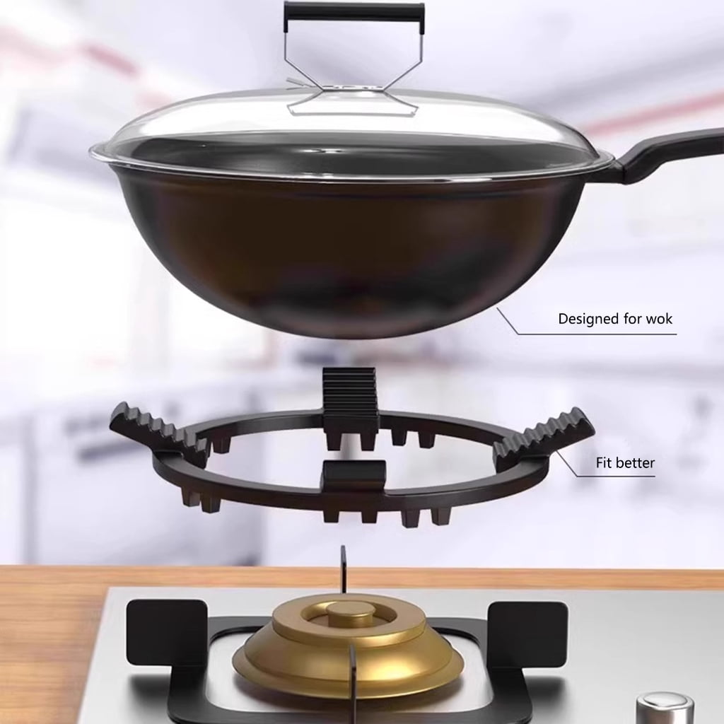 WINDLAND Cast Iron Wok Support Rings Wok Support Stand Gas Stove Rack Accessories