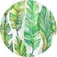 thumbnail image 2 of Watercolor Tropical Banana Leaf Round Place Mats Set of 6, Heat Stain Insulation Table Mats Non-Slip Grid Woven Placemats 15.4 Inch for Kitchen Dining Table Holiday, 2 of 7