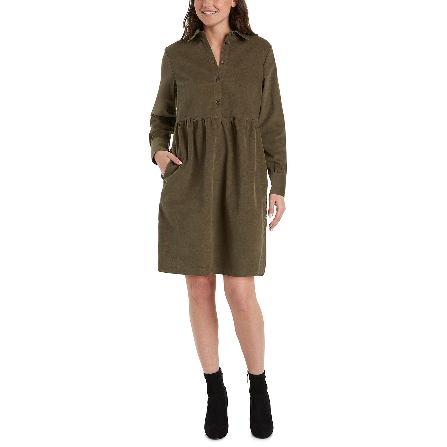 nine west ribbed dress Nine West Women's Long-Sleeved Midi Mocha Ribbed Stretch Slits Dress Sz M (R1)