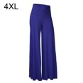 thumbnail image 1 of Pantalones Pantalones de yoga de cintura alta Pantalones de mujer de pierna ancha Ropa deportiva, Azul, 4XL sidaley AP002098-28, 1 of 5