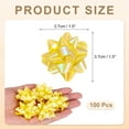 thumbnail image 2 of Uxcell 100Pcs Mini Star Gift Bows, Small Christmas Rainbow Film Gift Wrapping Self-Adhesive Bows Yellow, 2 of 6