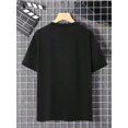 thumbnail image 2 of Men's Christian Faith T-Shirt With A Blessed Cross Print And Handwritten Lettering - Loose Fit, Crew Neck, Short Sleeve. Suitable For All Seasons, 2 of 13