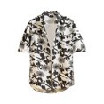 thumbnail image 2 of Qiopertar Liquidation à Moins de 5$ Chemise à Fleurs Décontractée à Col Boutonné avec Poche, Chemise à Col Rabattu, Blouse à Manches Courtes en Liquidation, 2 of 3