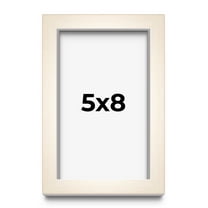 5x8 Frame White Wheat Solid Wood Picture Frame | Moulding Width 0.75 Inches | Interior Depth 0.5