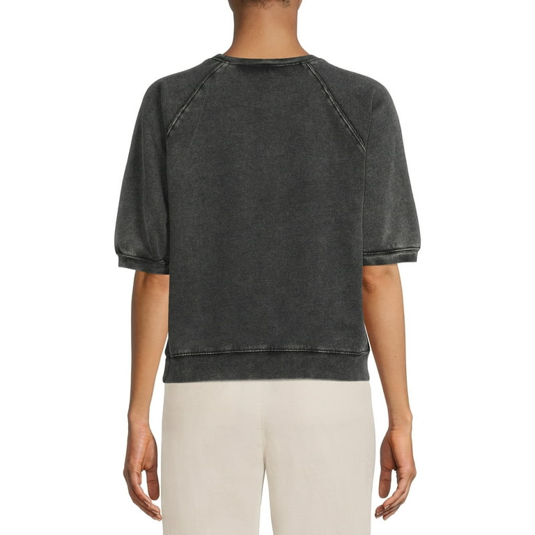 Time And Tru Women's Puff Sleeve Sweatshirt - Walmart.com