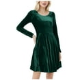 thumbnail image 2 of Gspmoly Robe pour Femmes, Robe Tricotée à Fente Française Mi-Longue à Col Rond au Style Décontracté et Élégant pour Femmes, Robes de Soirée pour Femmes jusqu'à 60 % de Rabais, 2 of 8