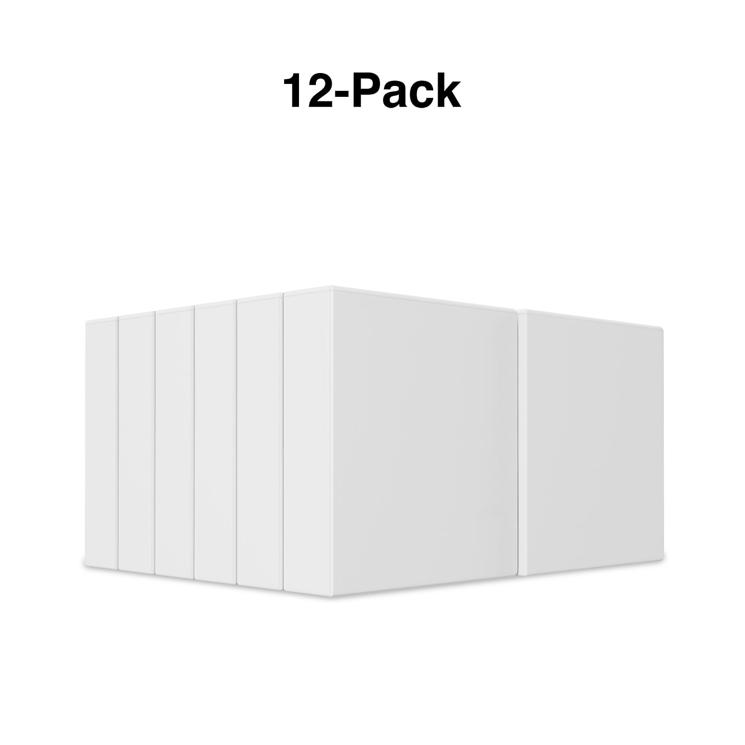 Staples Economy 2" 3-Ring View Binders White 24/Carton 23725/21688VS