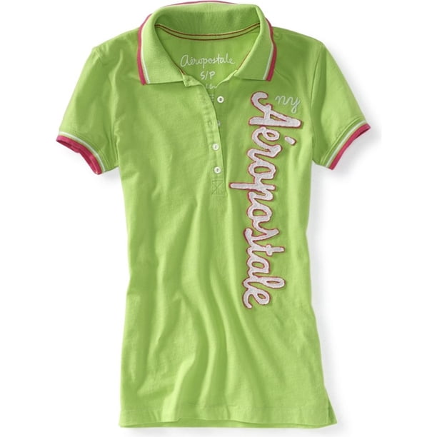 Aeropostale Womens Ny Aero Polo Shirt, Verde, Small