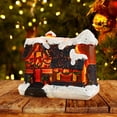 thumbnail image 3 of Casa de nieve navideña, mini regalo de cumpleaños, edificio iluminado, cabaña de troncos brillante para Estilo A, 3 of 7