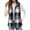 Grey, variant on Women Plaid Outerwear Vest Lightweight Sleeveless Jackets Zipper Fall Winter Coats with Pockets