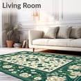thumbnail image 2 of ODIKA 6'x9' Machine Washable Non-Slip Area Rug, Elegant with Intricate Floral and Geometric High Traffic Rug, Green, 58056, 2 of 5