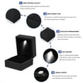 thumbnail image 3 of Caja de almacenamiento de anillos con luz LED de moda, vitrina de joyería, regalo negro, 3 of 9