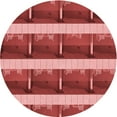thumbnail image 1 of Ahgly Company Tapis d'Intérieur Lavables en Machine, Rond Transitionnel Pastel, Rouge Rose, Rond de 5', 1 of 7