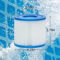 thumbnail image 4 of Cartouche de Filtre de Piscine Type D de Remplacement pour Piscines hors Sol, Compatible avec Summer Waves Pool, RX600, RX330, SFX600 (4 Pack), Blanc, 4 of 5